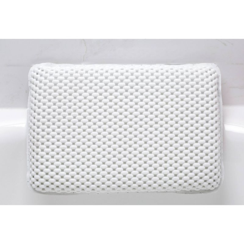 Spa Foam Bath Pillow White - Bath Bliss, 6 of 7