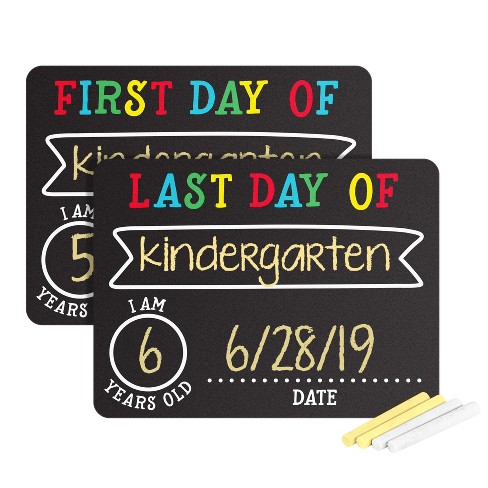 Pearhead First/Last Day of School Chalk Board Set - image 1 of 4