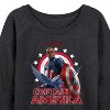 Women's - Marvel - Captain America Sam Wilson Lightweight French Terry Wide Neck Long Sleeve Shirt - 2 of 4