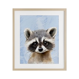 Stupell Industries Sweet Woodland Raccoon Framed Print Under Glass Art - 1 of 4