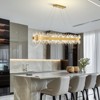 CityFurn Modern Crystal Rectangle Chandelier Kitchen Island Lights - 2 of 4