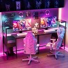 Grungis Office Desk with Storage Shelves and Power Outlet,Small Desk  with USB Ports Charging Station,Computer Desk for Home Office,Company - 2 of 4