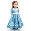 The Queen's Treasures 18 Inch Doll 1800's Style Blue Dress Gown and Hat - 4 of 4