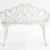 Bench Outside With Floral Rose, Patio Furniture Aluminum With Rust-Resistant, Garden Benches For Outdoor, Long Chair Outdoor-Cuddlewood - 2 of 4