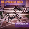 Joyfy 2 Packs 5 Ft Scary Giant Spider Halloween Outdoor Decor, Fake Hairy Black Spider Haunted House Props Creepy Yard Lawn Party Indoor Supplies - 2 of 4