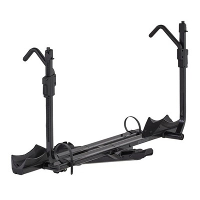 Yakima StageTwo 1.25 Inch Premium Platform 2 Bike Tray Hitch Rack Accommodates 52 Inches Wheelbases with Remote Tilt Lever and SKS Locks, Anthracite