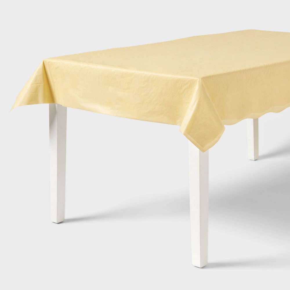 Rectangular Disposable Table Cover Yellow - Spritz™
