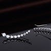 Amy and Annette 14K White Gold Plated Earring Crawler Climber with Crystals - 2 of 4