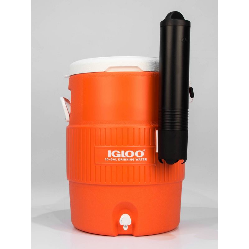 Igloo 10 gal Seat Top Water Jug with Cup Dispenser - Orange, 1 of 13