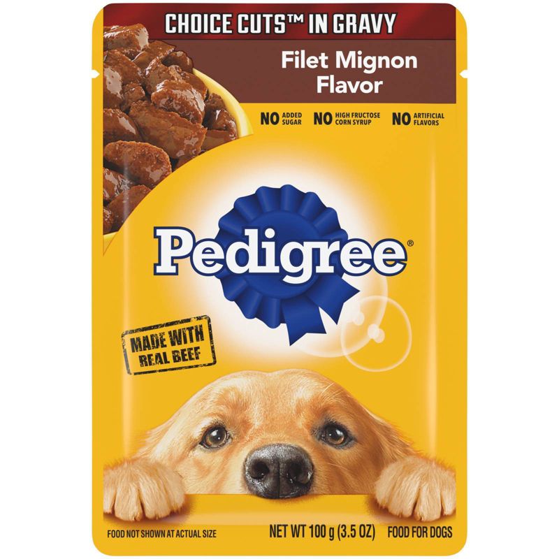 Pedigree Choice Cuts In Gravy with Beef in Filet Mignon Flavor Wet Dog Food - 3.5oz, 1 of 6