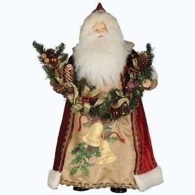 Roman 18" In the Spirit Victorian Santa Claus with Garland Swag Christmas Figure