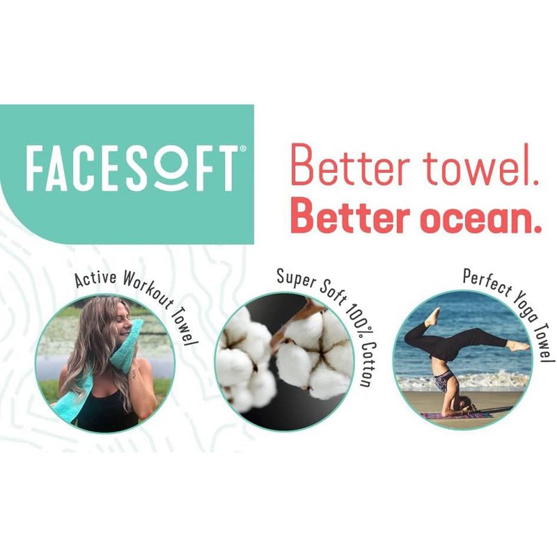 FACESOFT Eco Sweat Active Towel, No Microfiber Exercise Towel, 38 x 10 inches, 1 Pc, 4 of 23