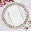 Saro Lifestyle Burnout Snowflakes Table Napkins (Set of 4), 20"x20", White - 3 of 3