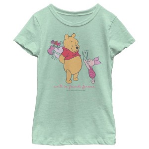 Girl's Winnie the Pooh We'll Be Friends Forever Piglet T-Shirt - 1 of 4