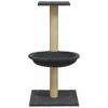 vidaXL Cat Tree Dark Grey Engineered wood, plush, sisal Medium Cat Tree - 4 of 4