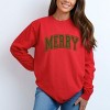 Simply Sage Market Merry Varsity Thick Outline Garment Dyed Long Sleeve - 2 of 4