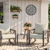 Clockswise Large Outdoor Wall Clock Thermometer Combo, Waterproof Hygrometer Silent Battery Operated Clocks Timepiece Garden Weather Master Station - 3 of 4