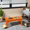 WestinTrends Elevated Pet Feeder for Cats and Dogs Puppy, Removable stainless steel eating Bowl, All Weather Resistant - 2 of 4