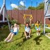 Teamson Kids Everett Plus Swing Set Playset with Platform, Rock Wall, and Wave Slide - 4 of 4