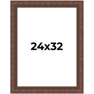 PosterPalooza | 24x32 Wide Bamboo Picture Frame, UV Acrylic, 4 Finishes - Brown, Black, Silver, and Natural - 1 of 4