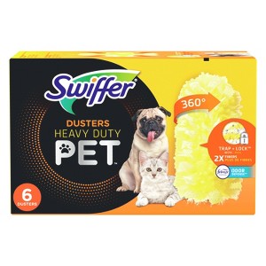 Swiffer Duster Multi-Surface Pet Heavy Duty Refills with Febreze Odor Defense, 6 Count - 1 of 4