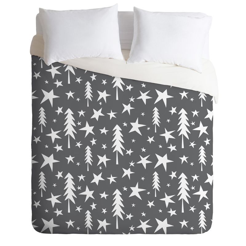 Heather Dutton Wish Upon A Star Gray Duvet Cover Set Gray - Deny Designs, 1 of 6