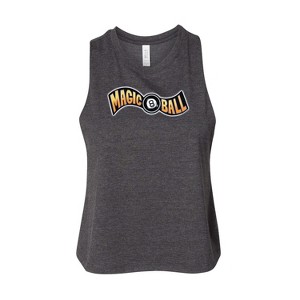 Women's Magic 8 Ball 8 Ball Graphic Racerback Tank - Heather Charcoal - Small - 1 of 2