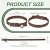 Unique Bargains Dog Collar with Bell Adjustable Buckle PU Leather Dog Collars - 2 of 4