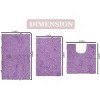 Modesto Bath Rug Bathroom Rugs Set, Washable Rug, Extra Soft and Absorbent bath Rug, Bath Mat Set, Non-Slip, 3 Pcs Set with Contour, Purple - 3 of 4
