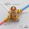 CASAINC 1-Spray Patterns with 1.8 GPM 10 Inches Wall Mount Round Fixed Shower Head (Valve Included) - 4 of 4
