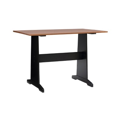 Linon 3pc Ardmore Breakfast Nook Storage Benches Dining Set Black/Pecan: Mid-Century Modern, Wood, 6-Seat Capacity