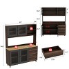 FUFU&GAGA Brown Kitchen Cabinet Cupboard Buffets Sideboards Storage Cabinet - 3 of 4
