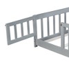 Sapphtopaz Kids Bed Frame, Rubber Wood Floor Bed with Safety Guardrails for Toddlers & Kids' Bedrooms (Twin/Full Size) - 2 of 4