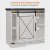 Farmhouse TV Stand and Entertainment Center for TV Up to 65 Inches with Sliding Barn Doors and Adjustable Shelf, TV Media Storage Console Table - 4 of 4