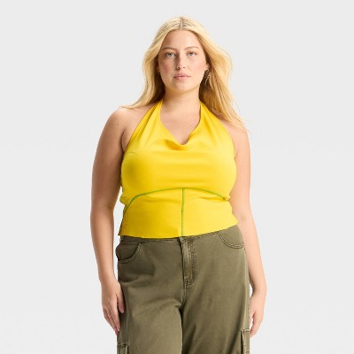 Women's Knit Back Tie Halter Top - Wild Fable™
