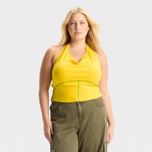 Women's Knit Back Tie Halter Top - Wild Fable™ - 1 of 3