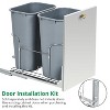Double Pull-Out Trash Can Under Cabinet – 2*25 /2*35QT Space-Saving Steel Garbage Bins with Smooth Full-Extension Slides, Ideal for Kitchen Recycling - 3 of 4