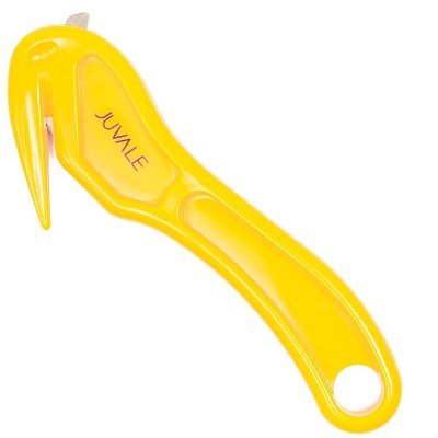 12 Count Handy Knives Film Cutter Tool, Wrap Opener, Tape Splitter, Disposable, Yellow, 2 x 5.9 in 