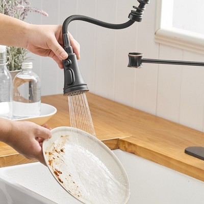 Oil Rubbed Bronze Pull-Down Kitchen Faucet with Spray
