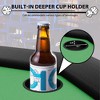 Oval Poker Table for 10 Players, Casino Leisure Gamimg Table with Collapsible Legs, Blackjack Texas Holdem Poker Table with Cup Holders - 3 of 4