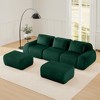 114" Modern U-Shaped Modular Sectional Sofa for Living Room, Flannelette Fabric 3-Seater Couch with Deep Seat, Boneless Design, No Assembly - 3 of 4