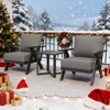 EAGLE PEAK Urban Slate 3 PCS Outdoor Bistro Set with Modern Patio Chairs and Table - 2 of 4