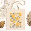 City Creek Prints Boho Lemon Sweet Without Sour Canvas Tote Bag - 15x16 - Natural - 2 of 2