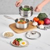 VEVOR 1.5QT Saucepan with Steamer,Stainless Steel Saucepan with Glass Lid,Multipurpose Nonstick Stainless Steel Sauce Pot with Ergonomic Handle,Silver - 2 of 4