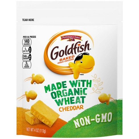 Goldfish Made With Organic Wheat Cheddar Crackers 4oz Target