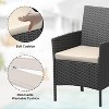 Patio Furniture Set 3 Pieces, Outdoor Patio Furniture Set with Rattan Wicker Chairs, Glass Table and Cushions for Porch, Balcony, Backyard, Garden - 3 of 4