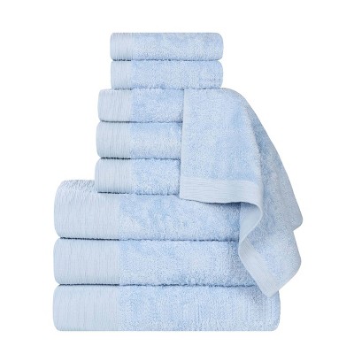 Rayon From Bamboo Cotton Blend Eco-Friendly Hypoallergenic Solid Bathroom Towel Set by Blue Nile Mills