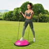 VEVOR Half Exercise Ball Trainer, 26 inch Balance Ball Trainer, 1500lbs Capacity Stability Ball, Yoga Ball with Resistance Bands & Foot Pump - 2 of 4