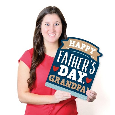 Happy Father's Day Grandpa Outdoor Metal Yard Sign