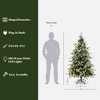 LuxenHome 6Ft Pre-Lit Green Full Artificial Christmas Tree with Red Berries and Metal Stand - 4 of 4